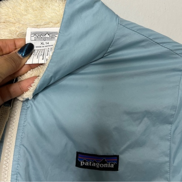 Girls Patagonia Reversible Coat Size XL/14 - Picture 5 of 9